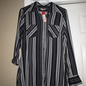 Merona Navy/White Stripe Dress